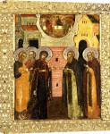 The Appearance Of The Holy Mother Of God To Saints Sergei And Nikon giclee art print