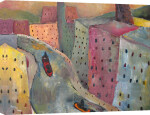 Factories by a Canal 2 giclee art print
