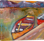 Moored Boat giclee art print