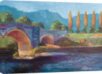 Blue Bridge Poplars giclee art print