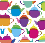 Retro Teapots giclee art print