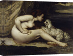 Nude with dog giclee art print