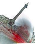 Trafalgar Square London Bus giclee art print