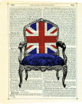 Union Jack Chair giclee art print