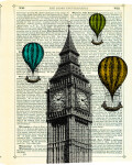 Big Ben and Balloons giclee art print