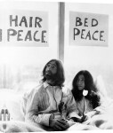 John Lennon and his wife Yoko Ono giclee art print