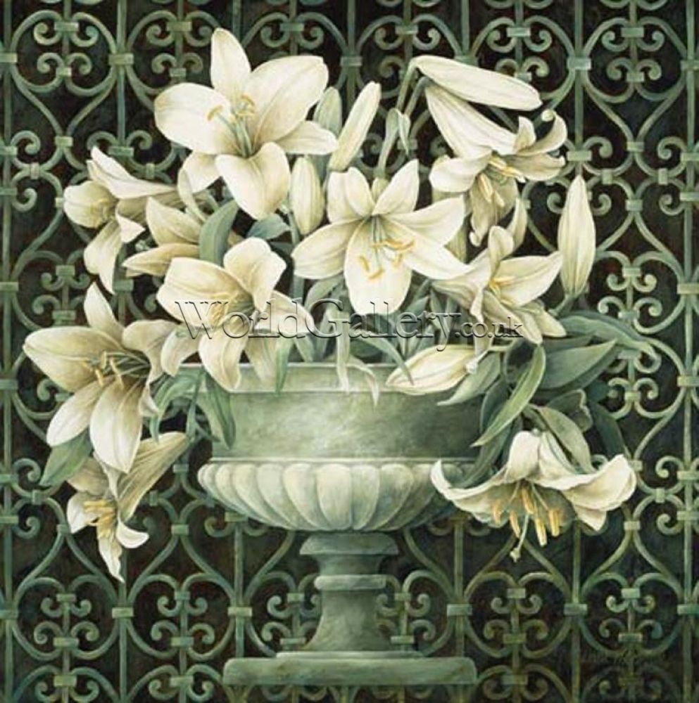 Lilies in Urn by Linda Thompson...