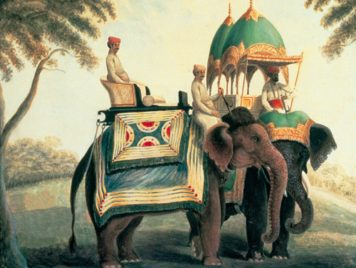 Indian Elephants II by Indian School