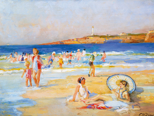 Beach at Biarritz by Paul Michel Dupuy