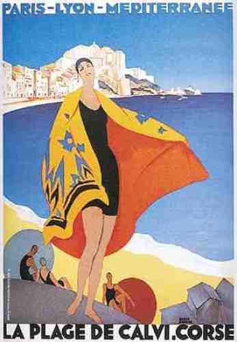 Plage de Calvi by Roger Broders