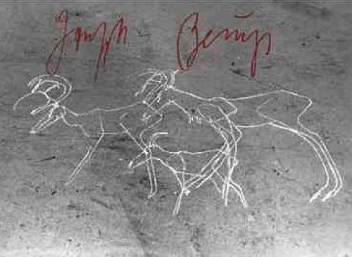 Fussbodenzeichnung Painting on the floor by Joseph Beuys