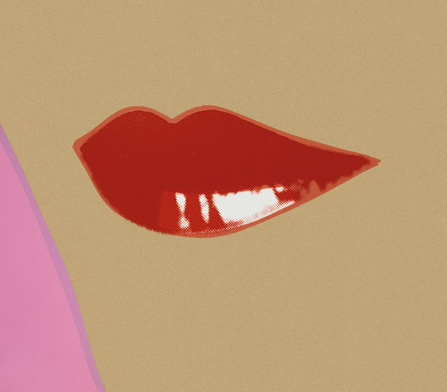 1 page from Lips Book, c. 1975 by Andy Warhol