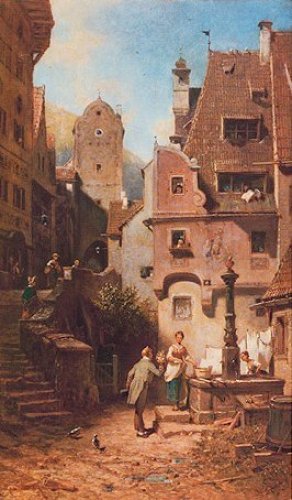 Hochzeiterbrunnen by Carl Spitzweg