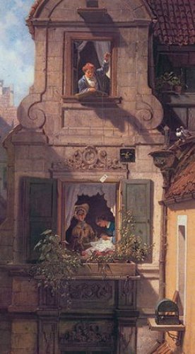 Abgefangener Brief by Carl Spitzweg