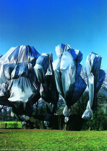 Wrapped Trees Nr 12 Riehen by Christo