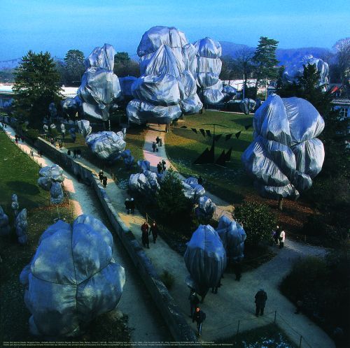 Wrapped Trees Nr 15 Riehen by Christo