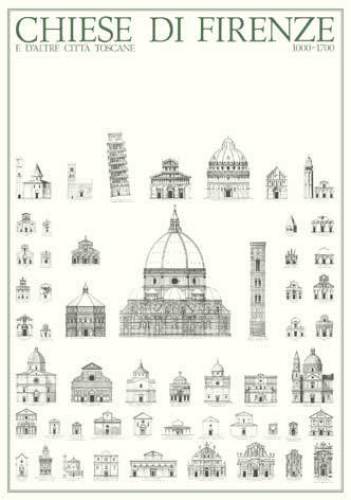 Firenze Chiese di Firenze by Architekturplakate
