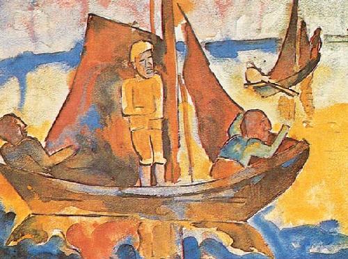 Fishing Boats by Karl SchmidtRottluff