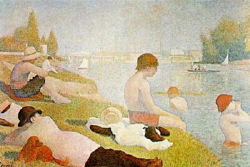 Bathing At Asnieres by Georges Seurat