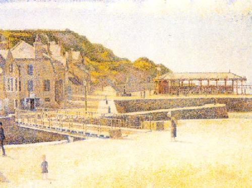 Port In Bessin by Georges Seurat