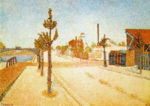Embankment At Clichy by Paul Signac