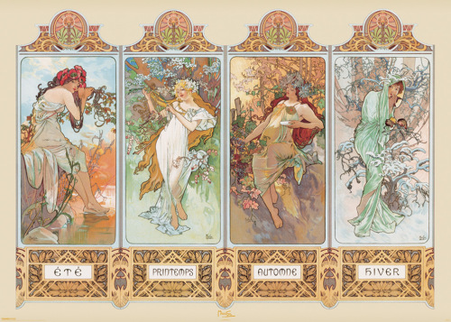 Mucha 4 Seasons by Alphonse Mucha