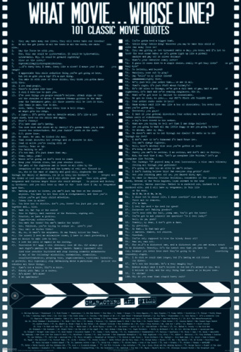 quotes for posters. Whos Line (101 Classic Movie Quotes) by Maxi Posters