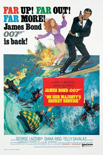 James Bond On Her Majestys Secret Service Skiing by Maxi Posters