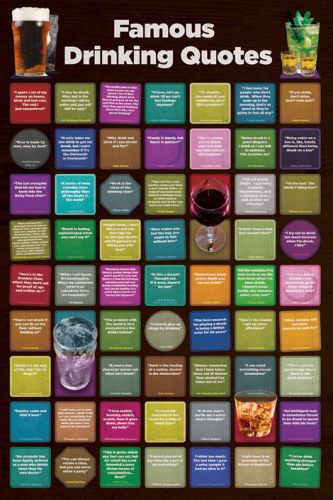 Famous Drinking Quotes by Maxi Posters