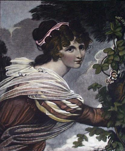 Honeysuckle Girl The Restrike Etching by Anonymous