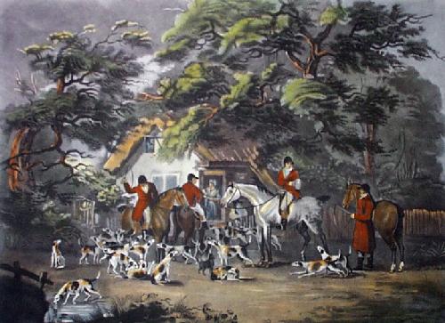 Fox Hunting Plate 4 Restrike Etching by Dean Wolstenholme