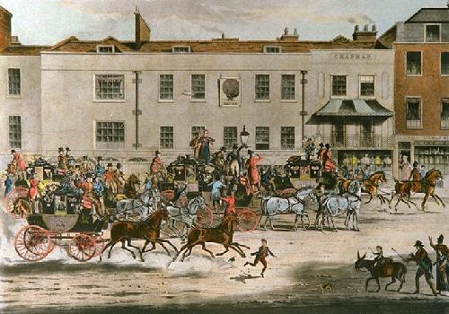North Country Mails Restrike Etching by James Pollard