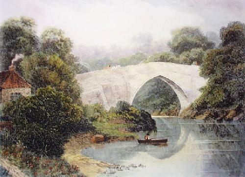 Auld Brig of Balgownie Restrike Etching by David Law