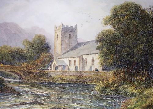 Grasmere Church Restrike Etching by David Law