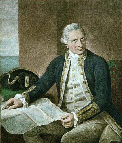Captain Cook (Restrike Etching) by Nathaniel Dance