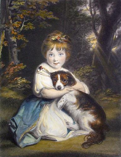 Miss Bowles Restrike Etching by Sir Joshua Reynolds