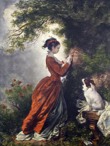 Souvenir Restrike Etching by JeanHonore Fragonard
