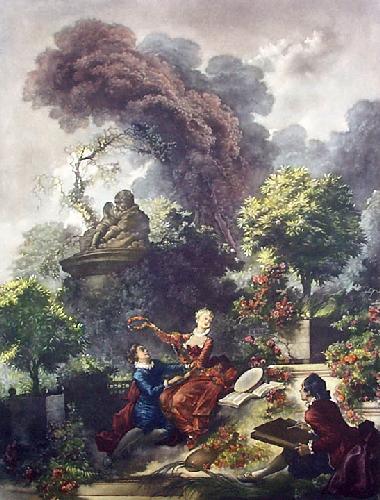 Crowning of Love Restrike Etching by JeanHonore Fragonard