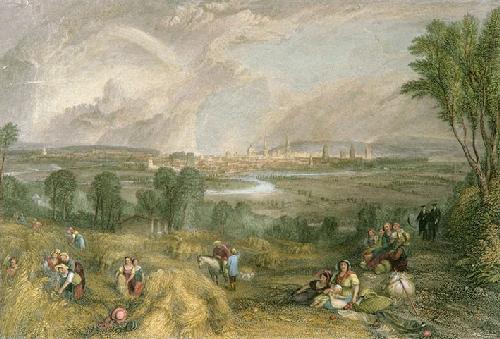 Oxford from North Hinksey Hill Restrike Etching by Joseph Mallord William Turner