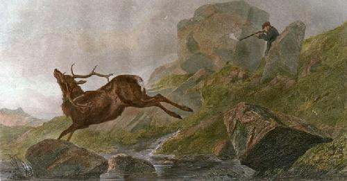 The Shot Restrike Etching by Richard Ansdell