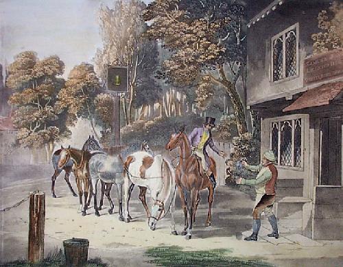 Horses Going To Fair Restrike Etching by Samuel J E Jones