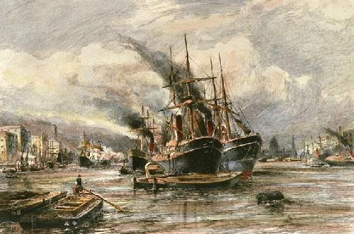 Cherry Gardens Restrike Etching by Roe