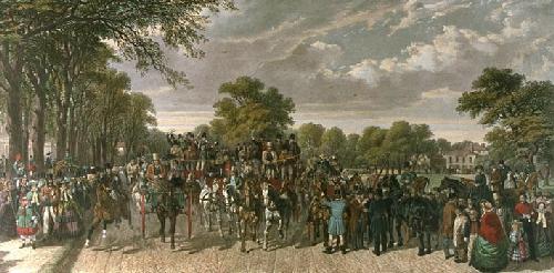 Clapham Common Return From Derby Restrike Etching by John Frederick Herring