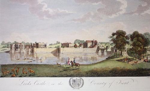 Leeds Castle Restrike Etching by Godfrey