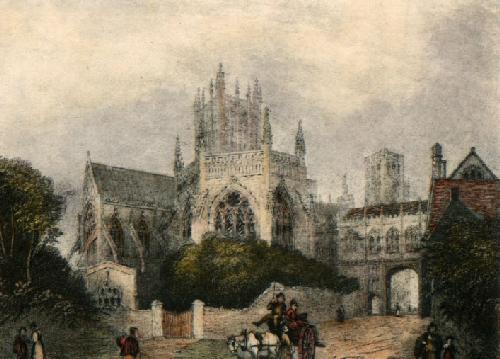 Wells Cathedral Restrike Etching by Anonymous