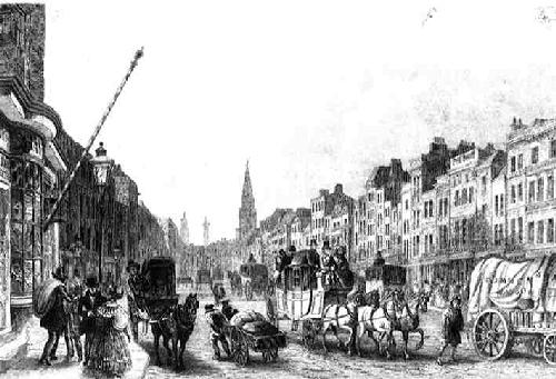 London High Street Whitechapel Restrike Etching by Anonymous