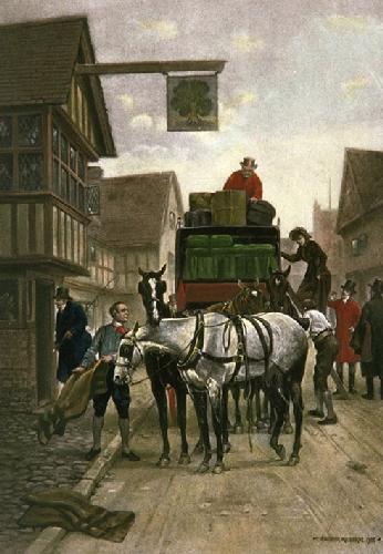 The Halfway House (Restrike Etching) by George Goodwin Kilburne