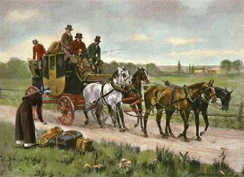 A Wayside Passenger (Restrike Etching) by George Goodwin Kilburne