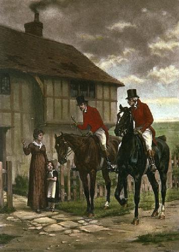 The Way to the Meet (Restrike Etching) by George Goodwin Kilburne