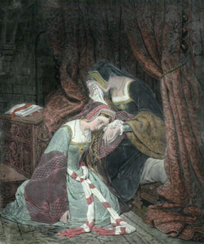 Anne Boleyn (Restrike Etching) by Edouard Francois Berthelemy Michel Cibot